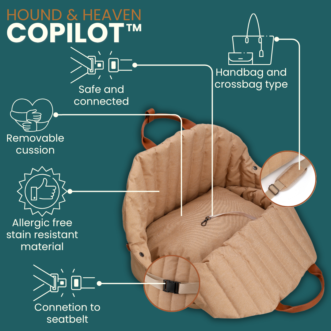 The Copilot™ smart pet car seat and carrier striped