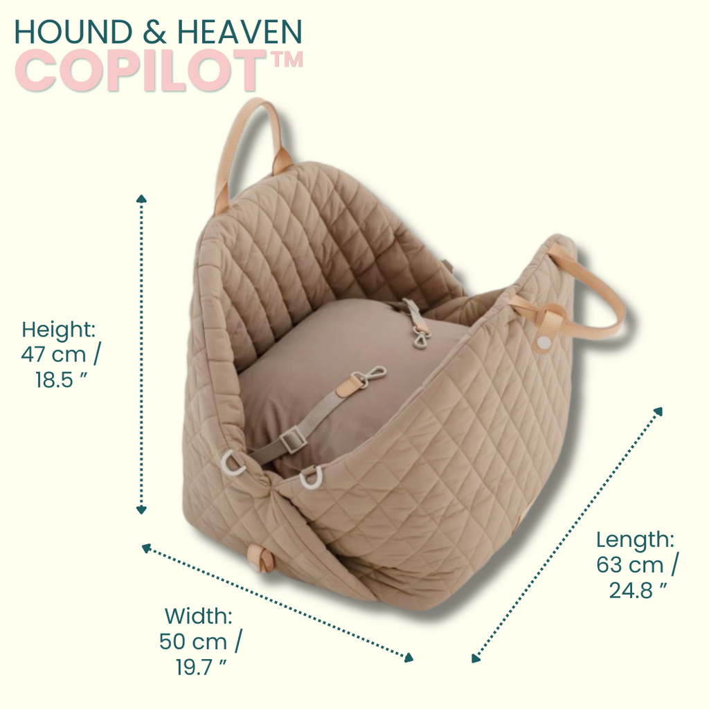 The Copilot™ smart pet car seat and carrier quilted