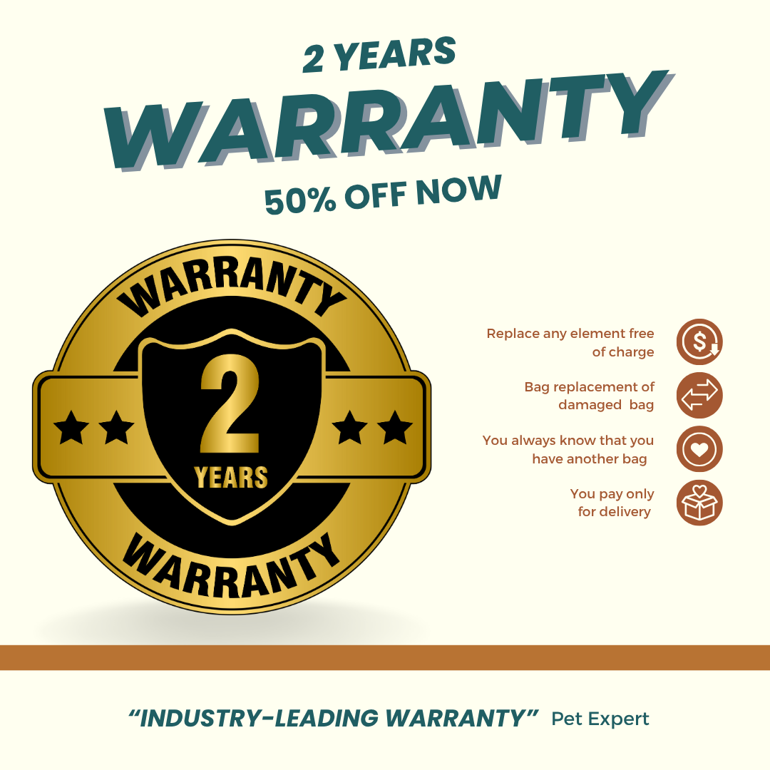 2 Years warranty on your bag